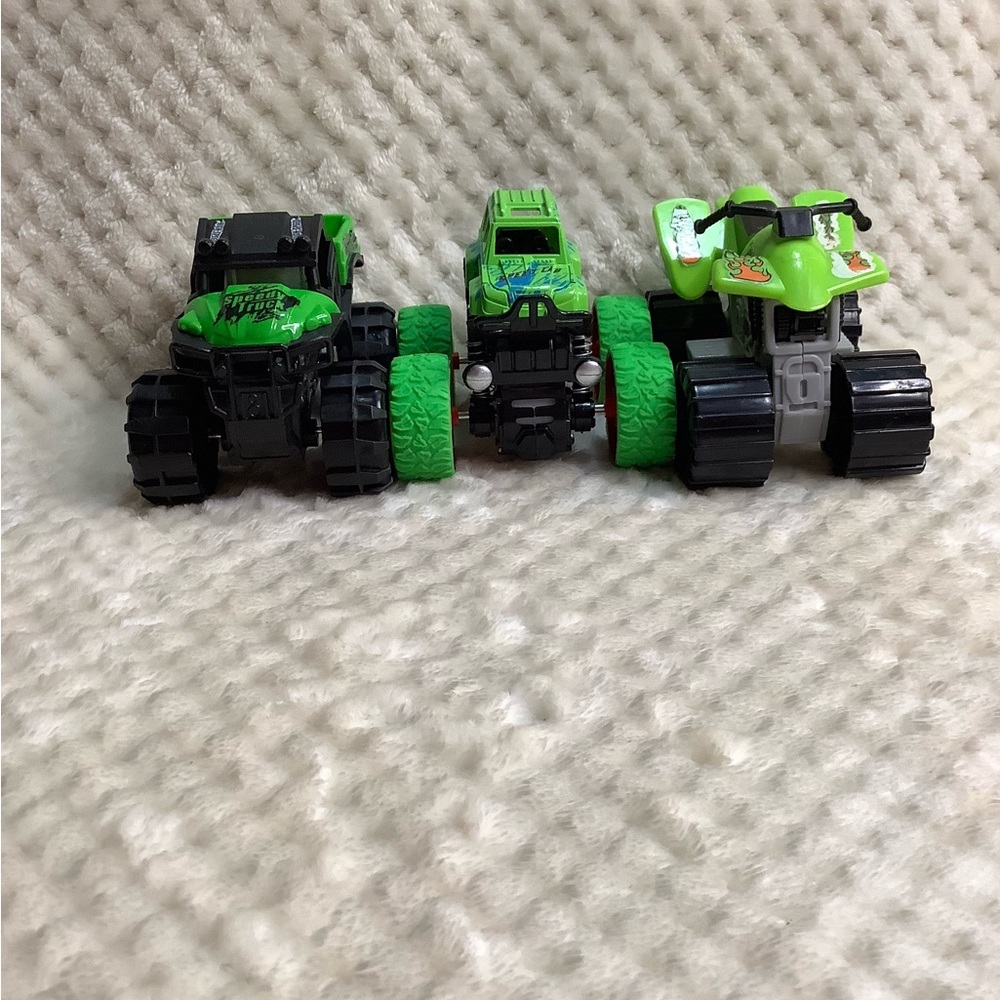 Big Wheel Trucks Toys Set of 3